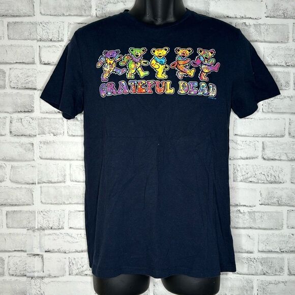 Grateful Dead Black Tee with Colorful Bears - Picture 1 of 5